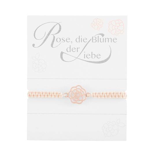 Geknüpftes Armband Glücksarmband "Rose" roségold - H.C.A.