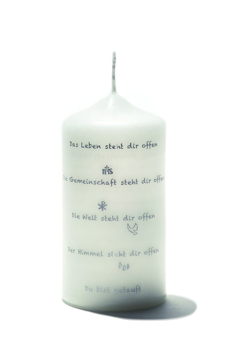Wortlichtkerze Art-Edition Taufe DU BIST GETAUFT Bulla Design