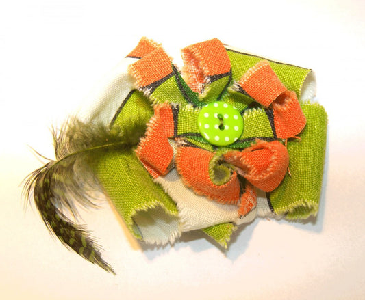 Haarblume Haarblüte JARMILLA Haarclip mit Feder