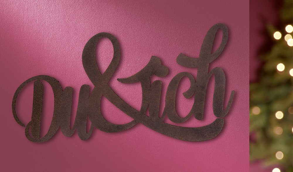 Metall Wandrelief  "Du & ich" robustes Metall Qualität - Gilde