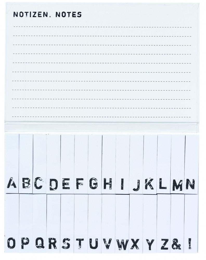 ABC Memos "Stamps" Notizabrisszettel selbstklebend A-Z