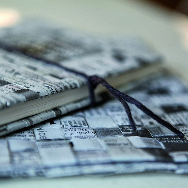 Zeitungspapie Notizbuch Notizblock ORDNUNG BRAUCHT NUR... Schreibheft DIN A5 Räder