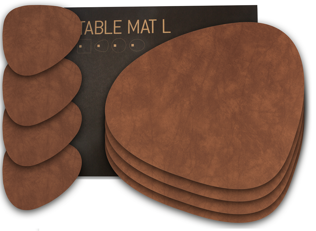 Tischset 8tlg. Curve L  (4 Tischsets + 4 Glasuntersetzer) - LindDNA..