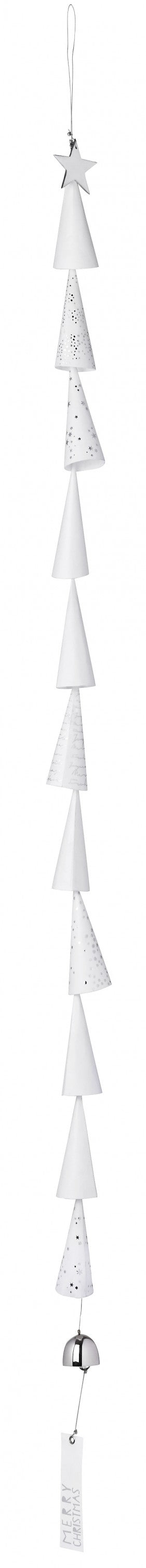 WINTERLUFT Outdoor Weihnachtsschmuck Christbaumschmuck GLÖCKCHENKETTE silber Räder