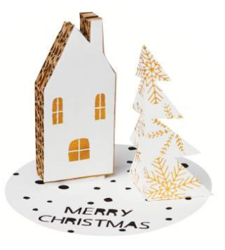 WEIHNACHTSBOTSCHAFT Tischdekoration Weihnachten Weihnachtsdeko 6er Set Räder