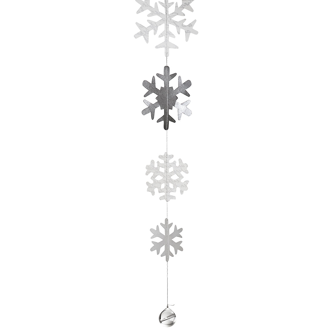 Dekokette Schneeflocken hängend Räder Design