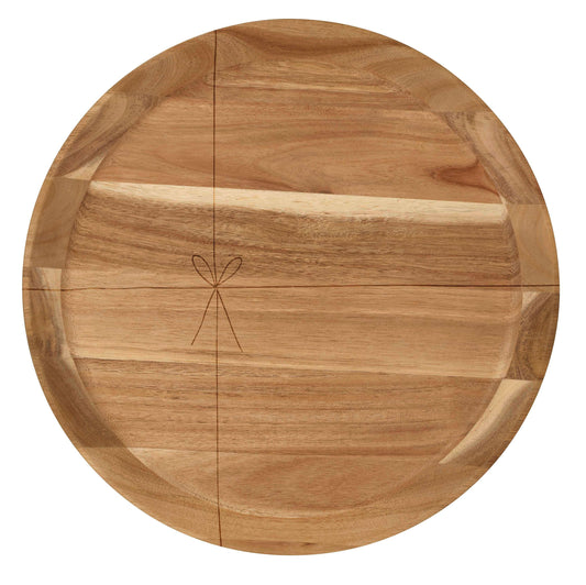 Holztablett groß "Schleife" - Räder Design