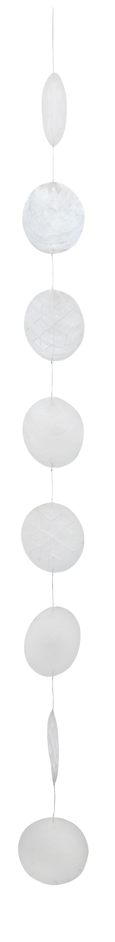Raumdekoration Dekohänger Hängedekoration Capiz Stickereikette Schneeflocke Räder Design