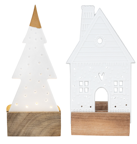 Lichtobjekt Tanne und Lebkuchenhäuschen - Räder Design