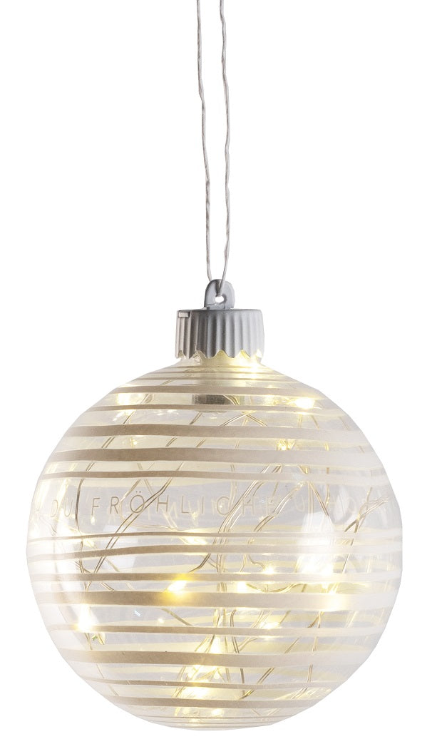 Wunderkugel Lichtkugel Weihnachtsschmuck Streifen Räder Design