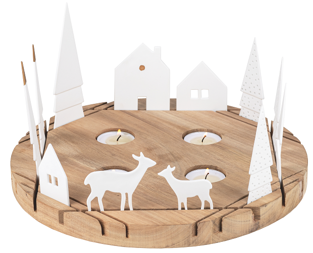 Lichtobjekt Krippe rund "Häuschen" - Räder Design