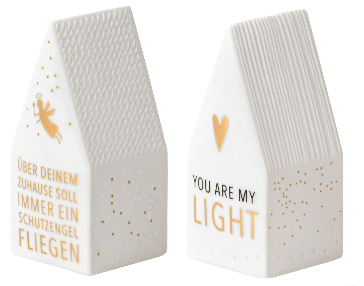 2er Set Lichthaus "Zuhause+You are my light" Teelichthalter - Räder Design