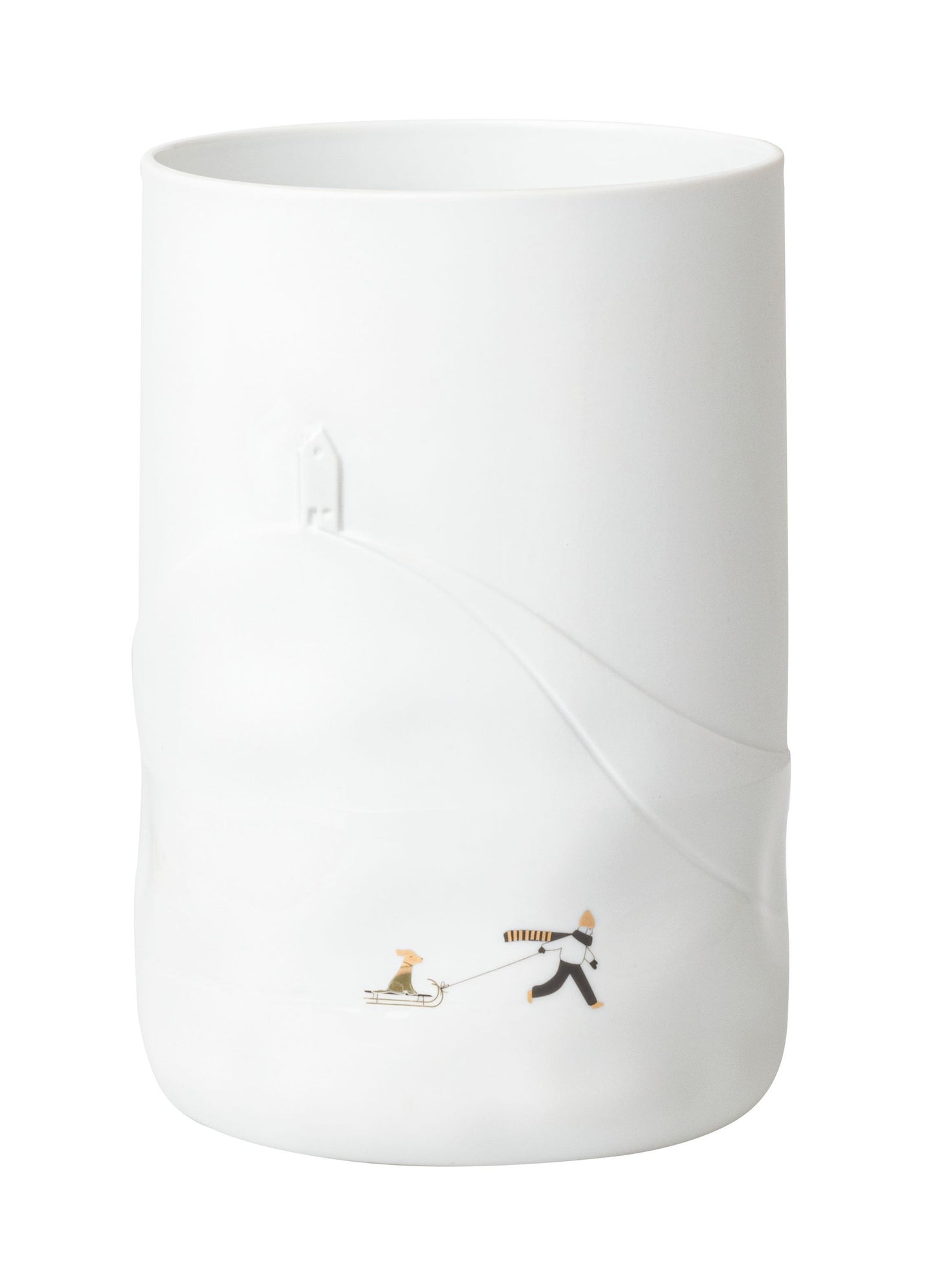 Schneetag Vase "Hundeschlitten" Blumenvase - Räder Design