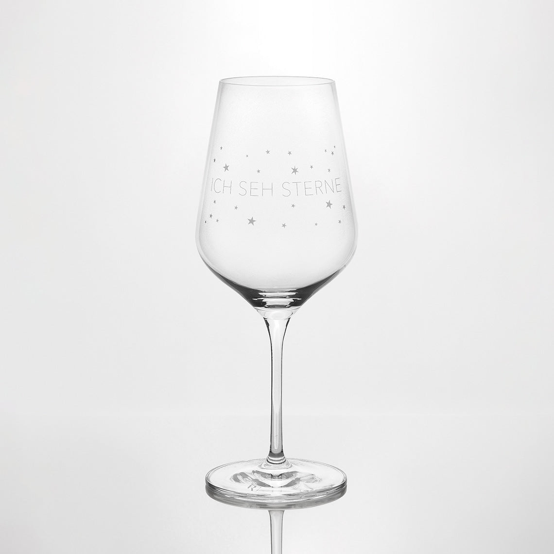 Weinglas mit Spruch "Ich sehe Sterne" Ø 8,5 Geschenkidee - Räder Design