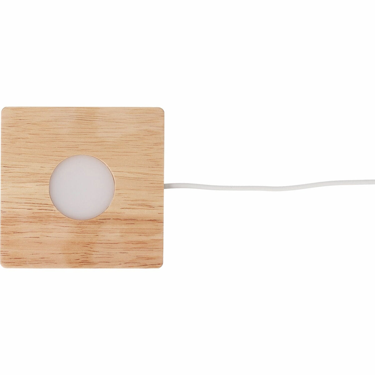 räder LED-Holzsockel 1er mit einem Leuchtfeld und USB-Kabel