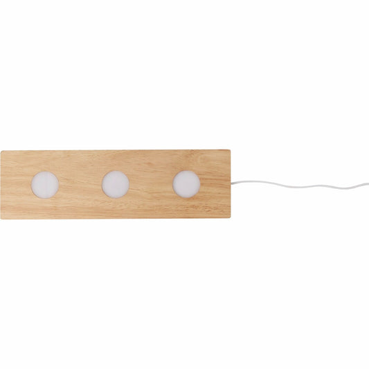 räder LED-Holzsockel 3er mit drei Leuchtfeldern und USB-Kabel