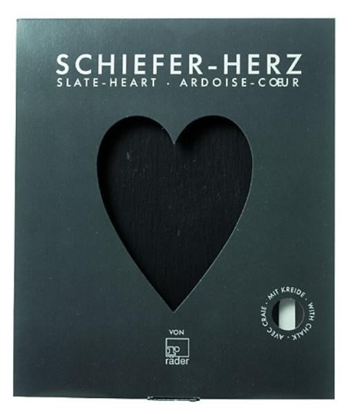 HERZ Schiefer Tafel zum selbst Beschriften