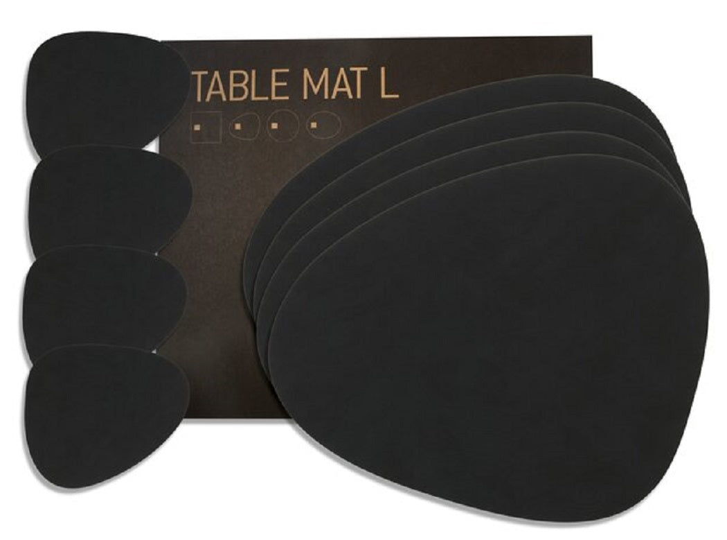 Tischset 8tlg. Curve L  (4 Tischsets + 4 Glasuntersetzer) - LindDNA..