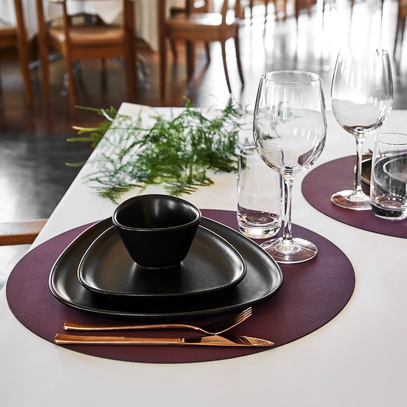Runde Tischset Platzset Nupo-Leder XL (40cm) - LindDNA