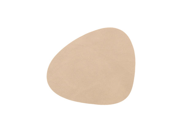 Glasuntersetzer Curve Leder Softbuck (11x13cm) - LindDNA