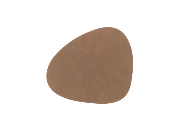 Glasuntersetzer Curve Leder Softbuck (11x13cm) - LindDNA
