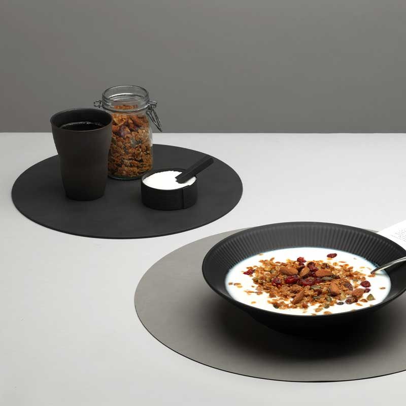 Tischset Rund Platzset Leder Nupo M (30cm) in verschiedenen Farben - LindDNA