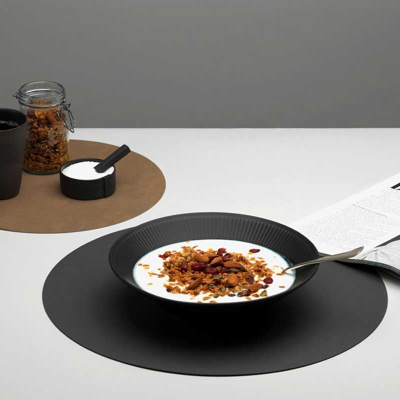 Runde Tischset Platzset Nupo-Leder XL (40cm) - LindDNA