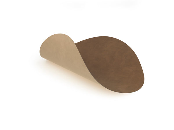 Tischset Platzset beidseitig DOUBLE CURVE L (37x44cm) Leder - LindDNA