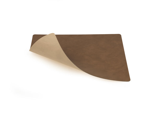 Tischset Platzset rechteckig beidseitig DOUBLE SQUARE L (35x45cm) Leder - LindDNA