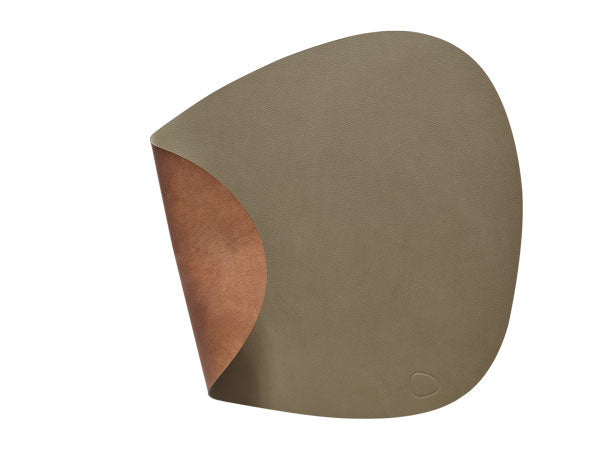 Tischset Platzset beidseitig DOUBLE CURVE L (37x44cm) Leder - LindDNA