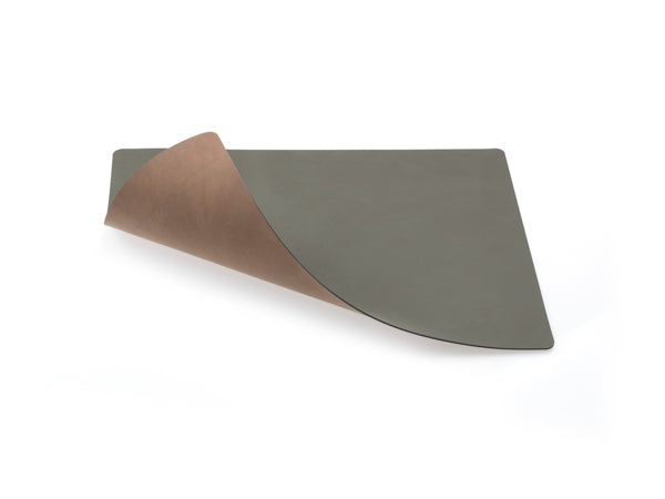 Tischset Platzset rechteckig beidseitig DOUBLE SQUARE L (35x45cm) Leder - LindDNA