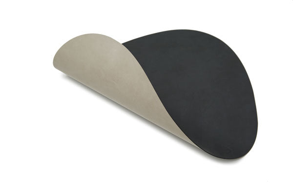 Tischset Platzset beidseitig DOUBLE CURVE L (37x44cm) Leder - LindDNA