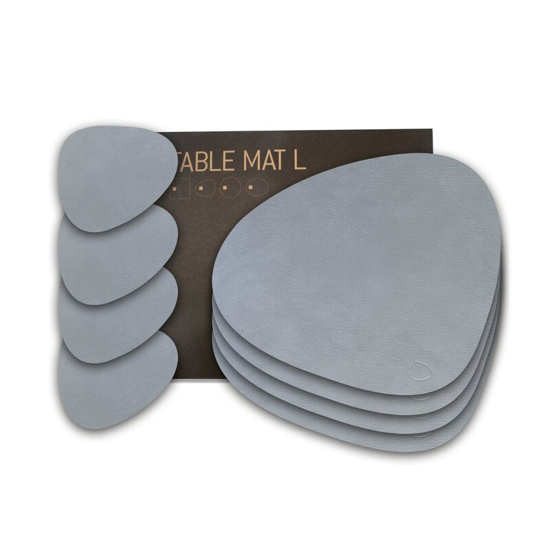 Geschenkset Tischset Curve L Hippo (4 Stk.) + Glasuntersetzer (4 Stk.) - LindDNA