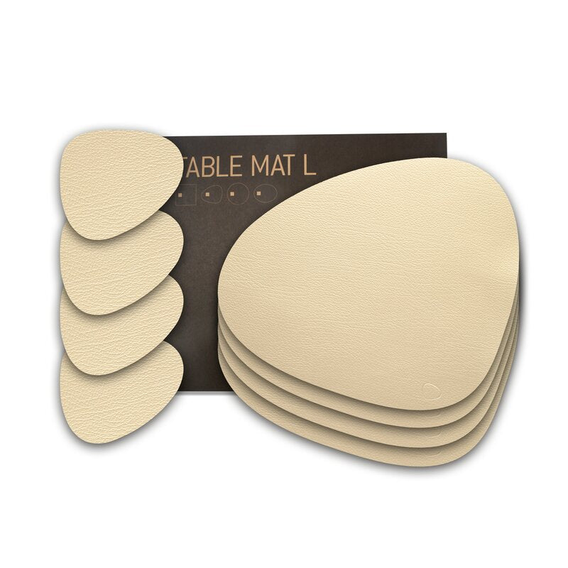 Geschenkset Tischset Curve L Hippo (4 Stk.) + Glasuntersetzer (4 Stk.) - LindDNA