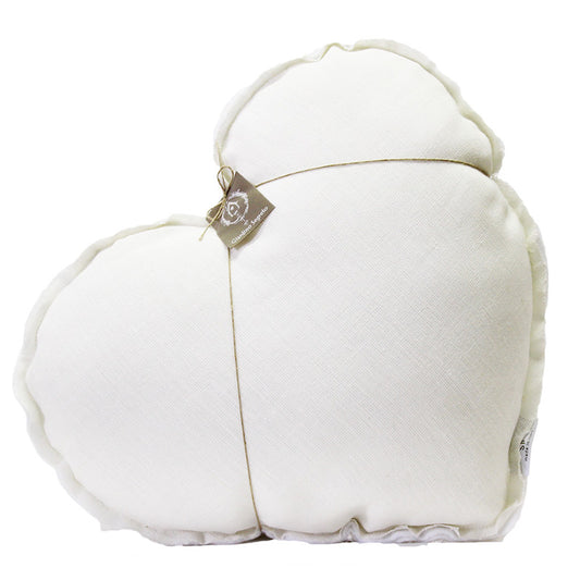 Herzkissen Textile Deko creme - Giardino Segreto