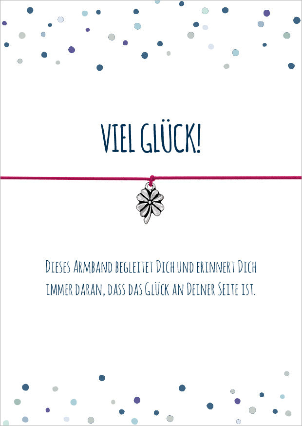 Wunscharmbänder "Viel Glück" Armband - Glücksschmiedin