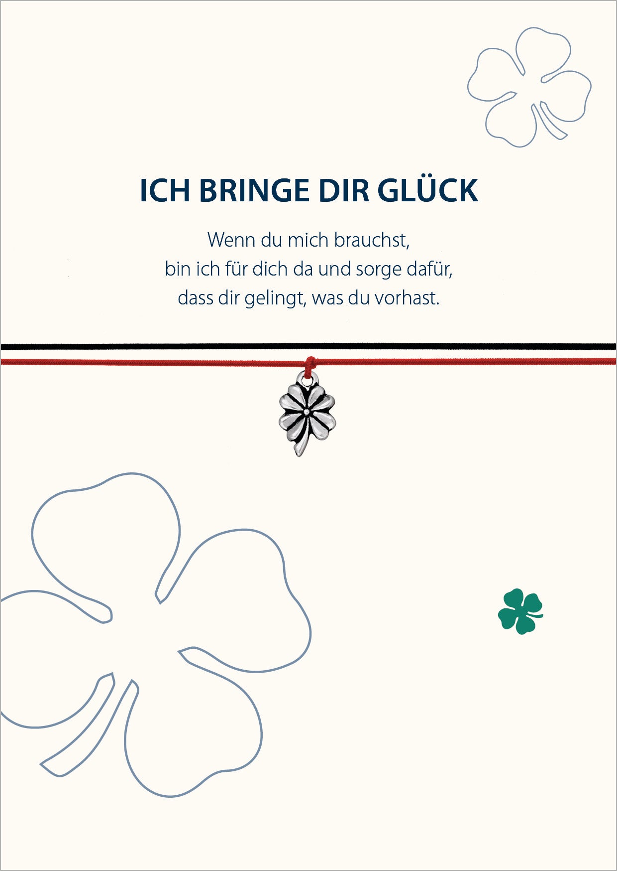 Wunscharmbänder "Ich bringe dir Glück" Armband zweifarbig - Glücksschmiedin