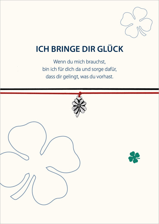 Wunscharmbänder "Ich bringe dir Glück" Armband zweifarbig - Glücksschmiedin