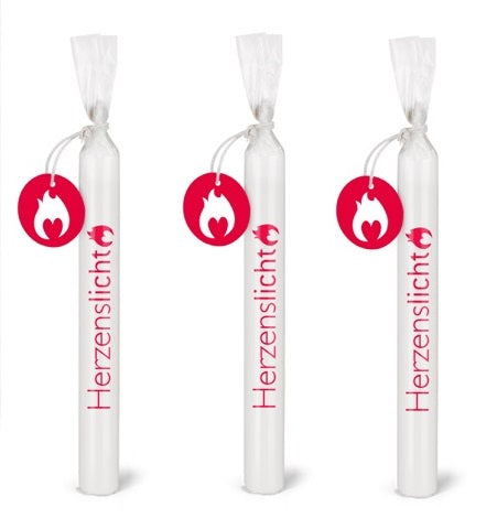 Wünschelicht Kerze "Herzenslicht" Kerzenset 3er Set Bulla Design