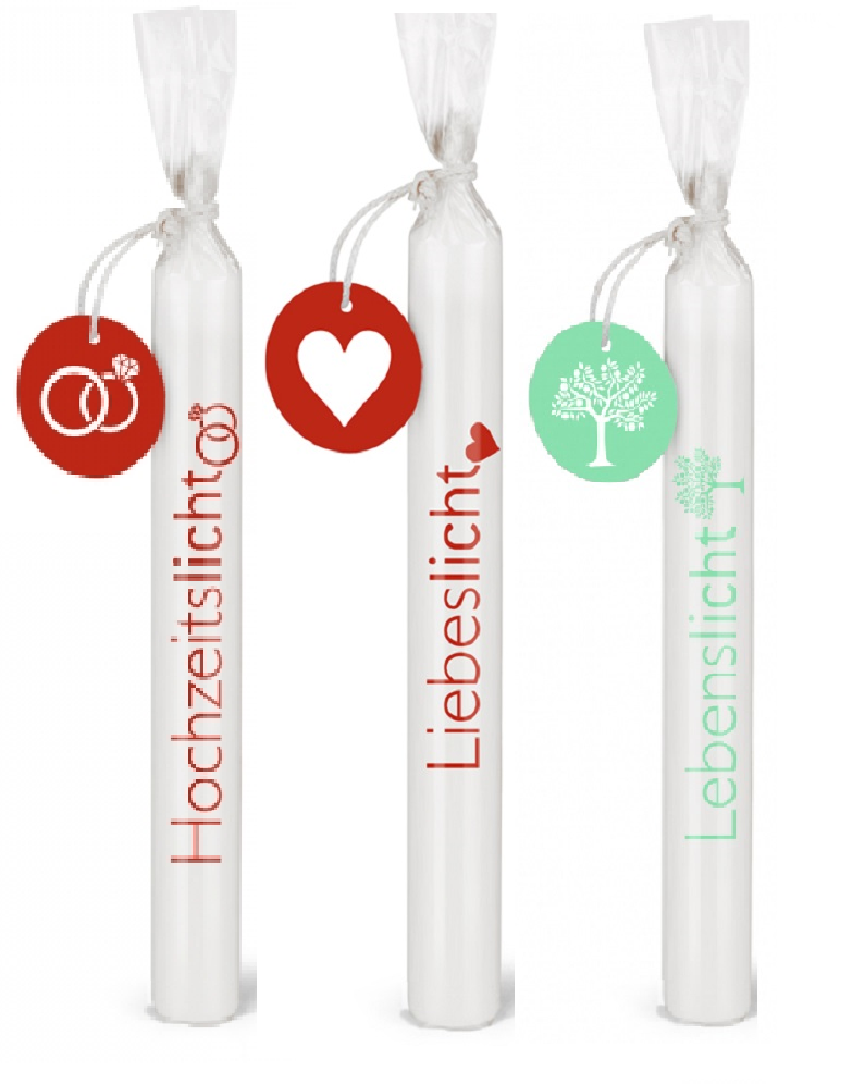 Wünschelicht Stabkerzen 3er Set zur Hochzeit_Bulla Design