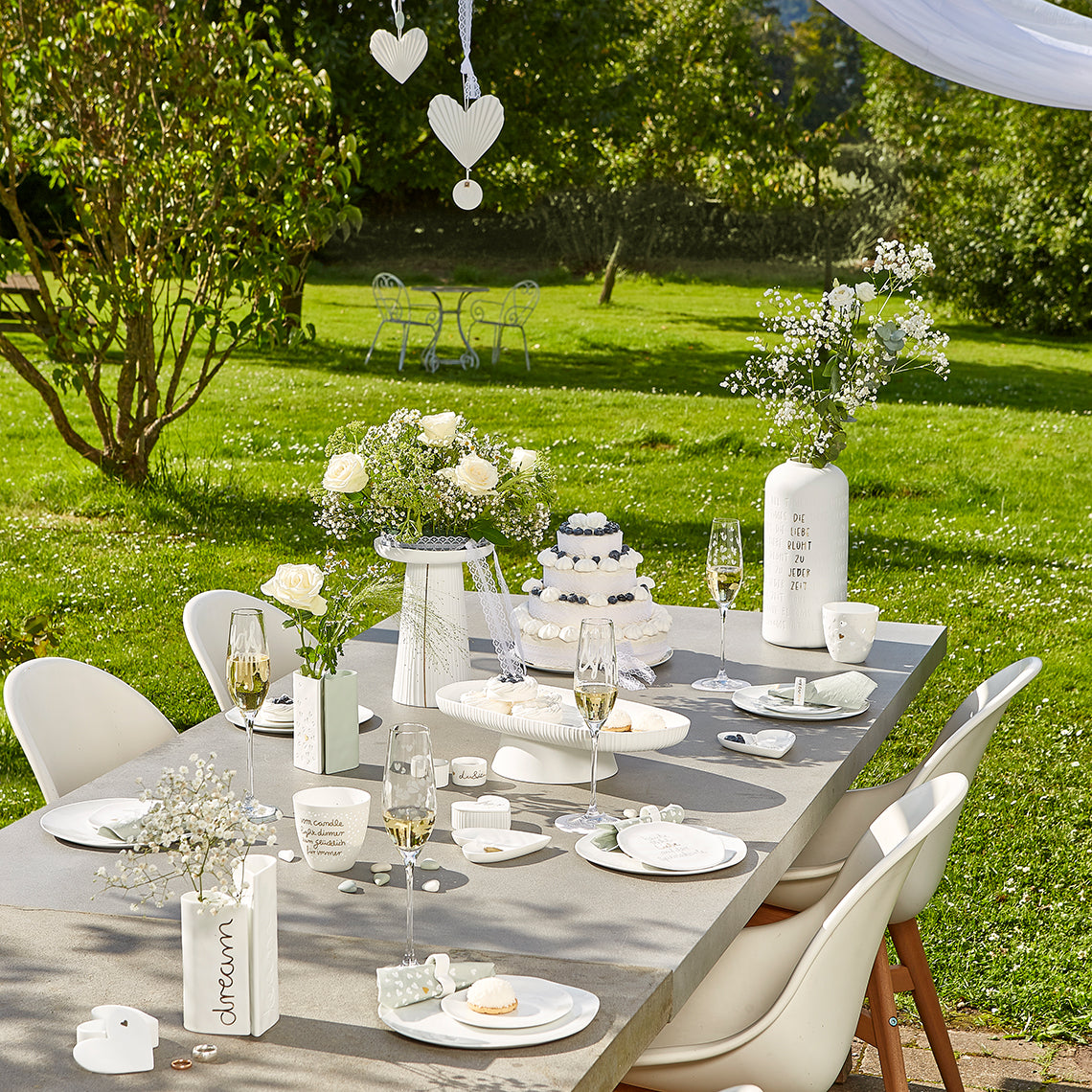 Anrichteplatte „Plissiert“ Hochzeit Räder Design