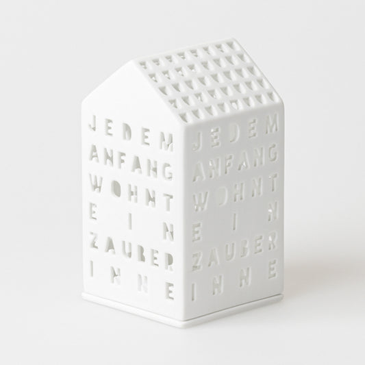Lichthaus "Jedem Anfang .." Porzellanhäuschen - Räder Design