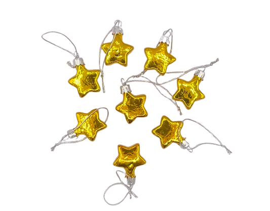 X-mas Mini Sterne, 8er Set, Sterne Sortiment 8 Stück gold - Räder Design
