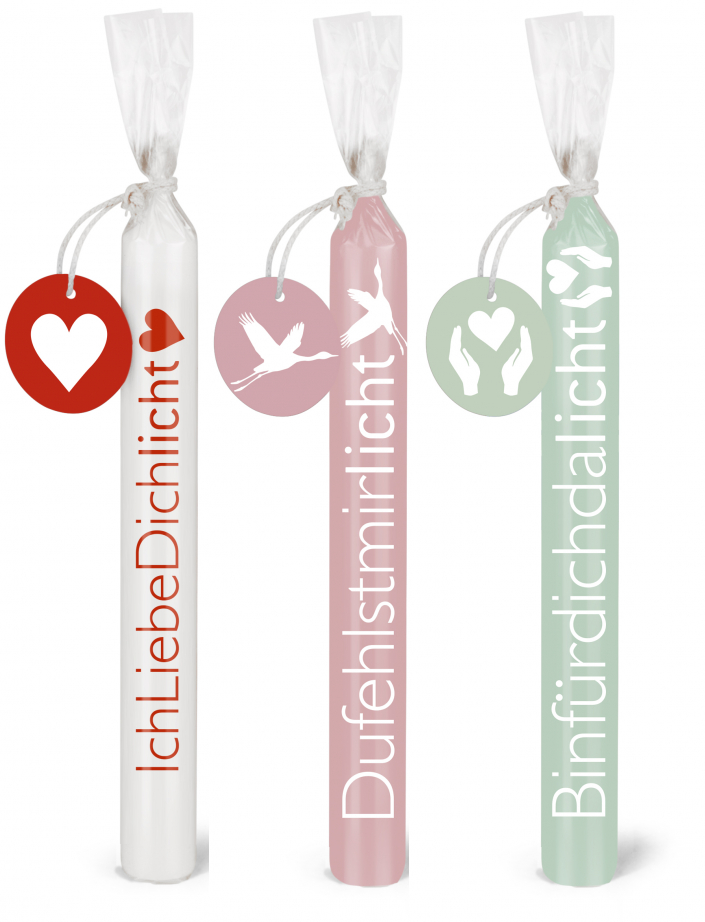 Wünschelicht-Kerzen 3er Set Bulla Design