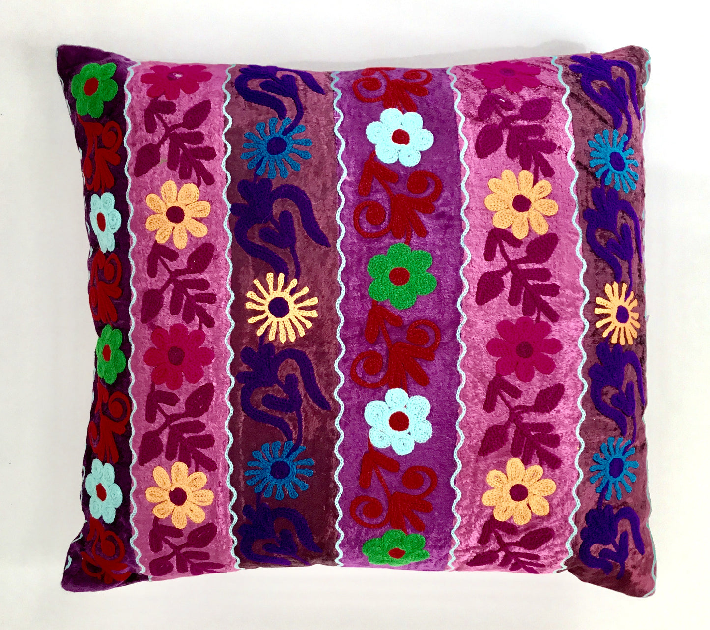 Dekokissen Samt "Ari" Kissen 40x40cm violett - Pagoda