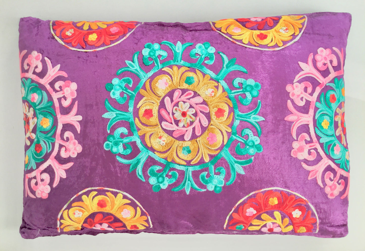 Dekokissen Samt "Chakra" Kissen 40x60cm violett - Pagoda