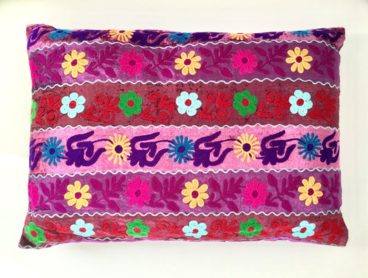Dekokissen Samt "Ari" Kissen 40x60cm violett - Pagoda