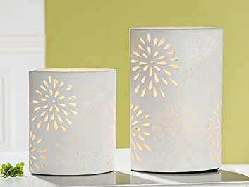 Porzellan Lampe Ellipse "Feuerwerk" klein oder groß - Gilde.