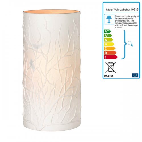Zylinderlampe "Zweige" Porzellan - Räder Design
