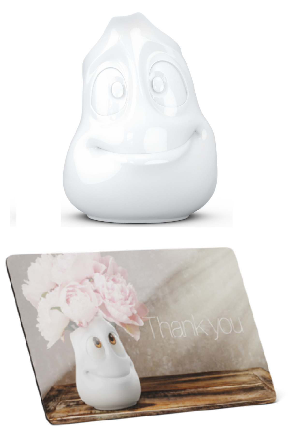 Einfach mal Danke sagen Kännchen+Brettchen Porzellan - Fiftyeight Products